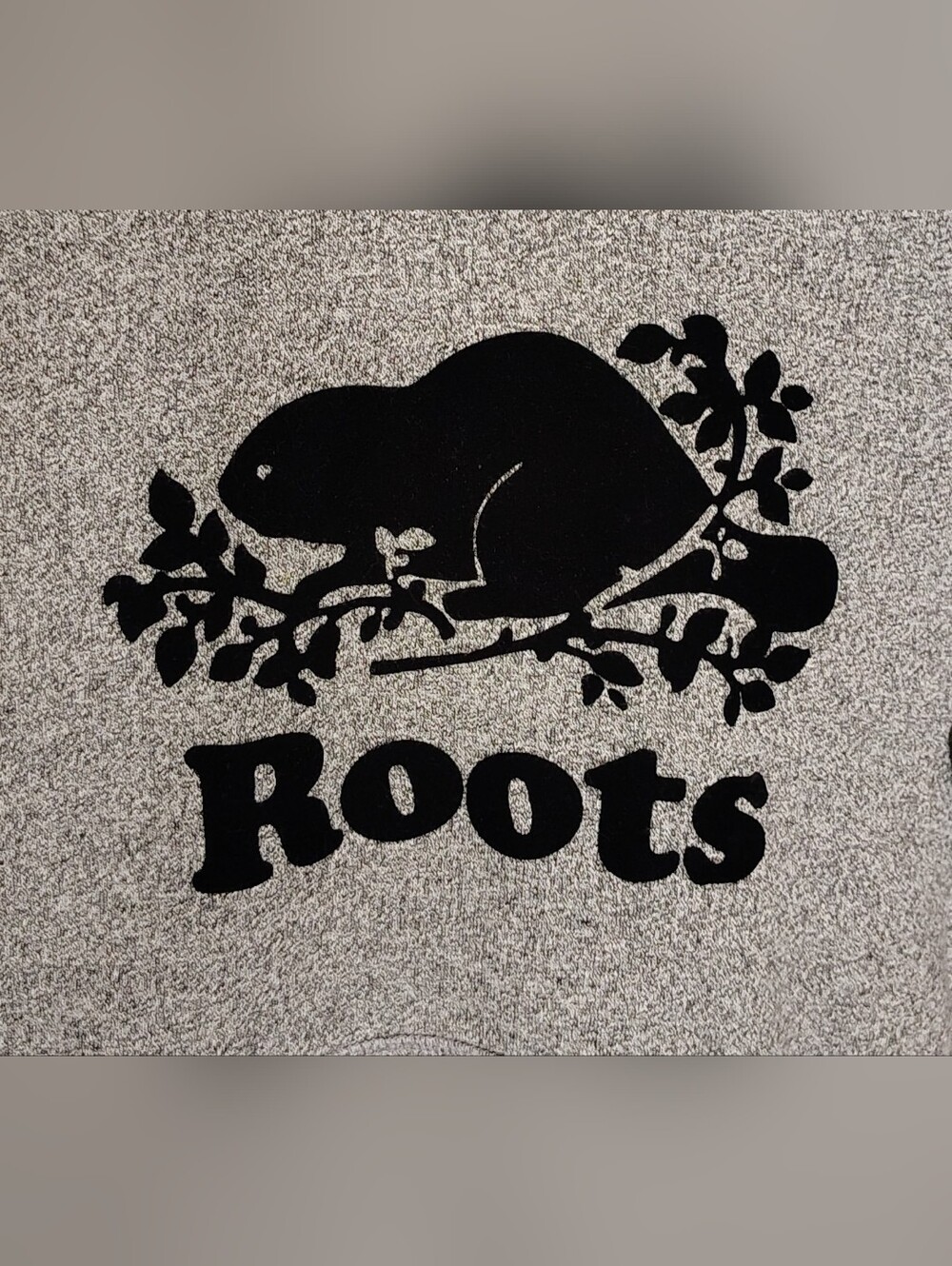 Roots Gray Crewneck Hoodie with Beaver Logo - Picture 5 of 13